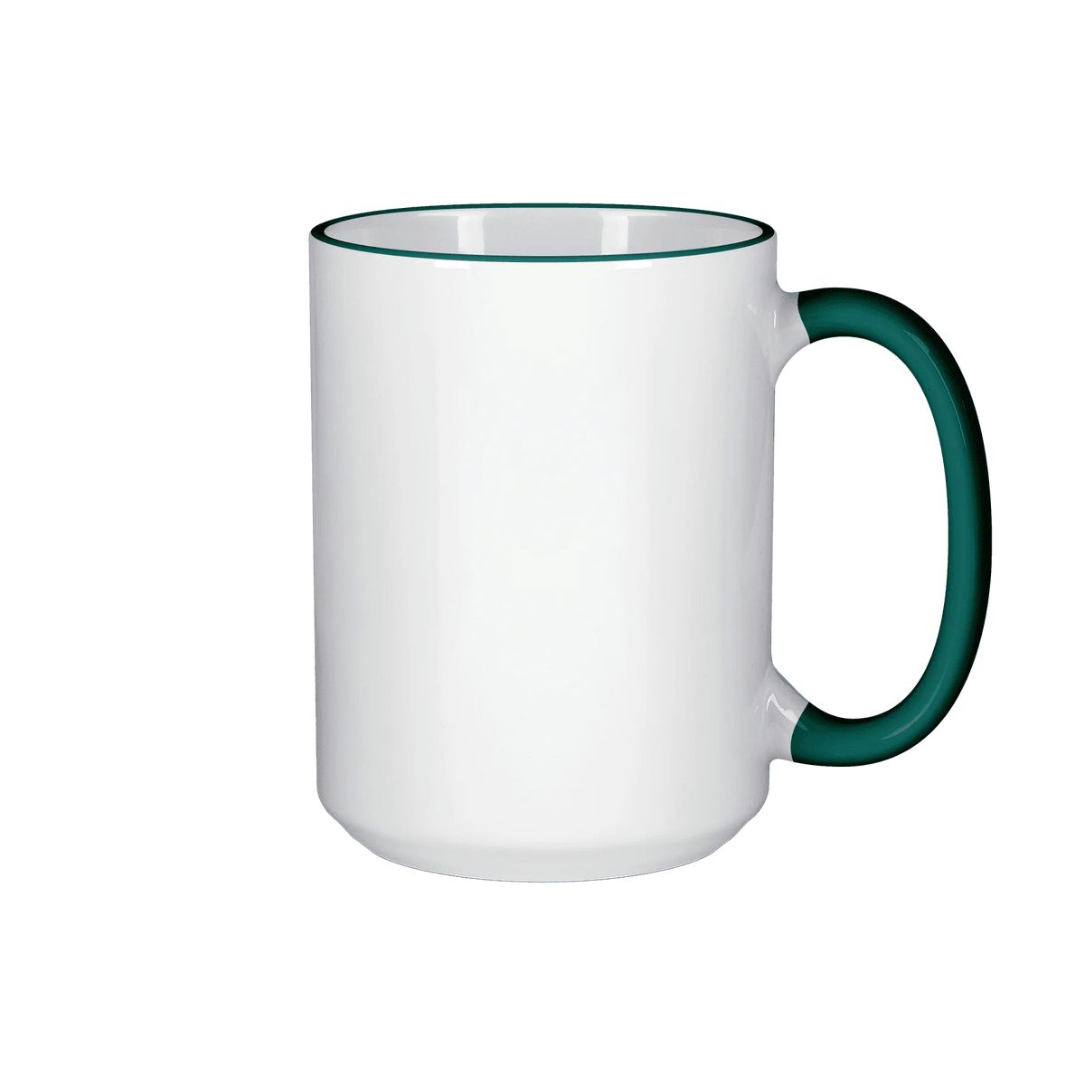 HPN ORCA Premium 15 oz. Color Rim + Handle Sublimation Ceramic Mug - 36 per Case