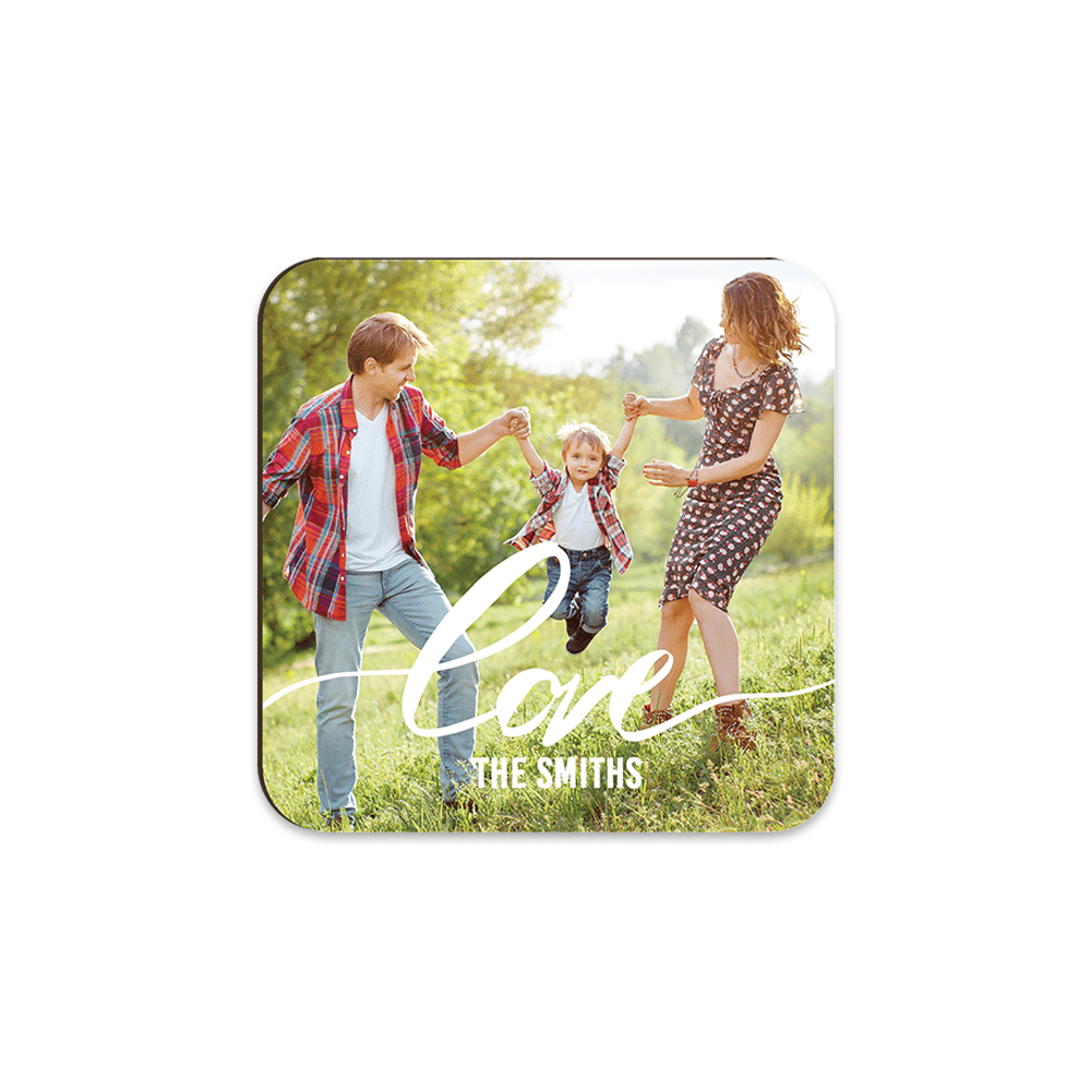 Unisub 3.5" Square Sublimation Hardboard Coaster - Gloss White w/ Raw Back - HeatPressNation