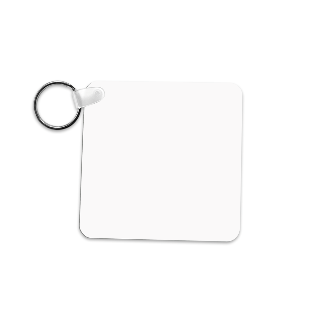 Unisub 2.25" Square Sublimation Aluminium Key Chain - 1 sided Semi Gloss White - HeatPressNation