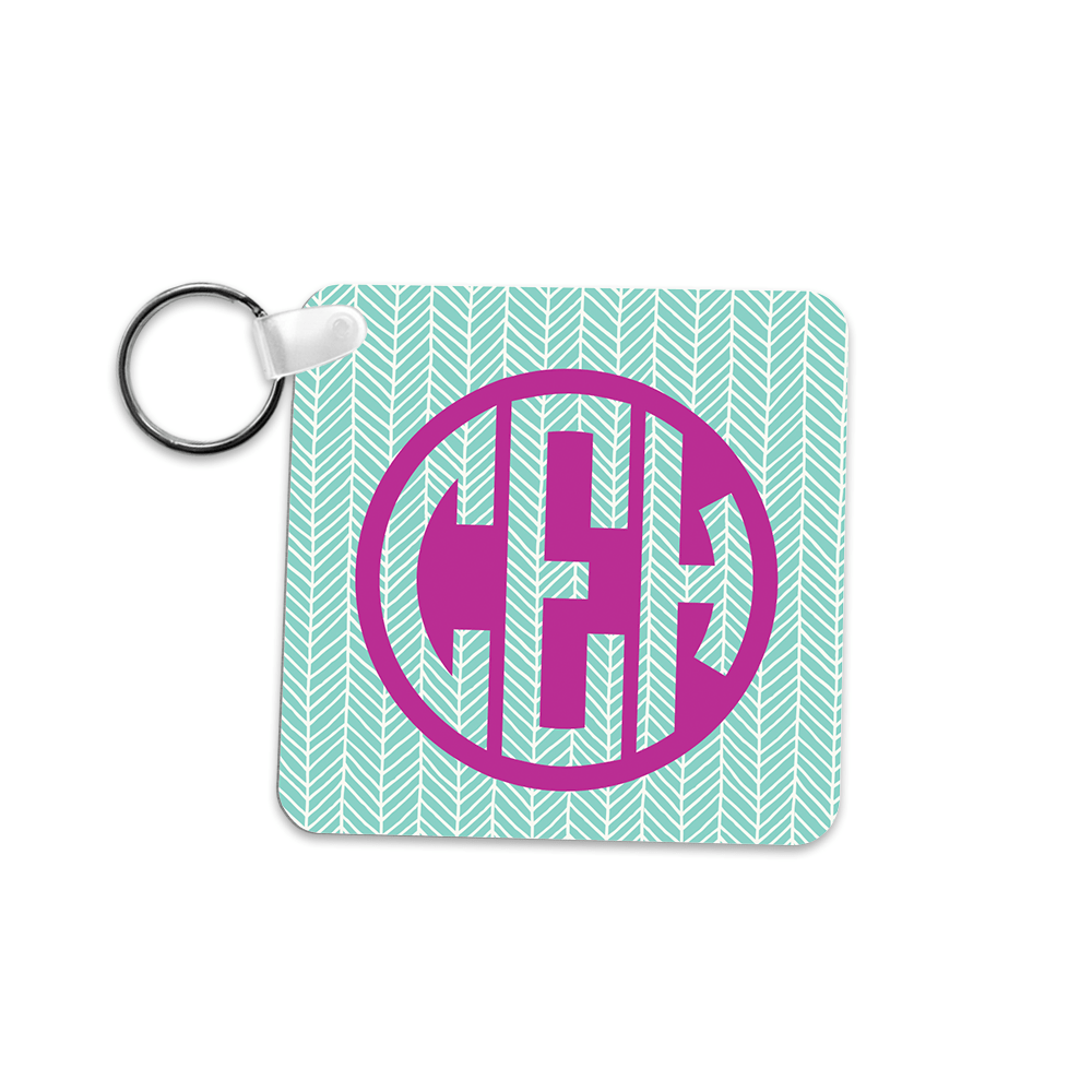 Unisub 2.25" Square Sublimation Aluminium Key Chain - 1 sided Semi Gloss White - HeatPressNation