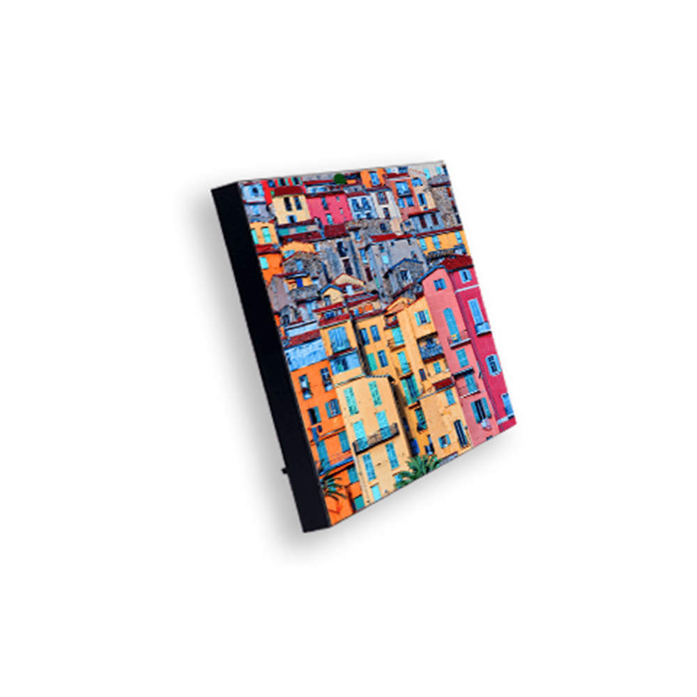 ChromaLuxe 7" x 5" Sublimation MDF Wood Photo Panel w/ Kickstand - Gloss White/Black Back - HeatPressNation