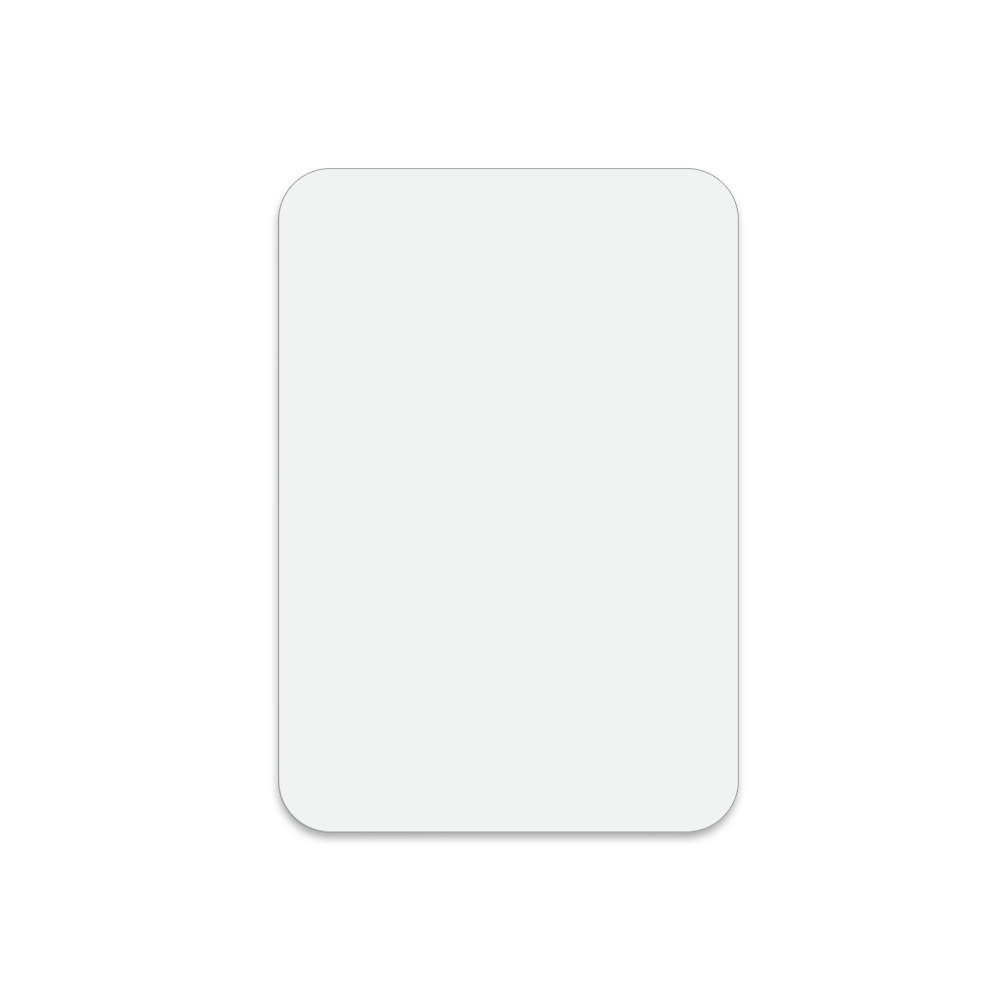 Unisub 3" x 2" Sublimation Aluminium Magnet w/ 1" Magnet - Semi - Gloss White - HeatPressNation