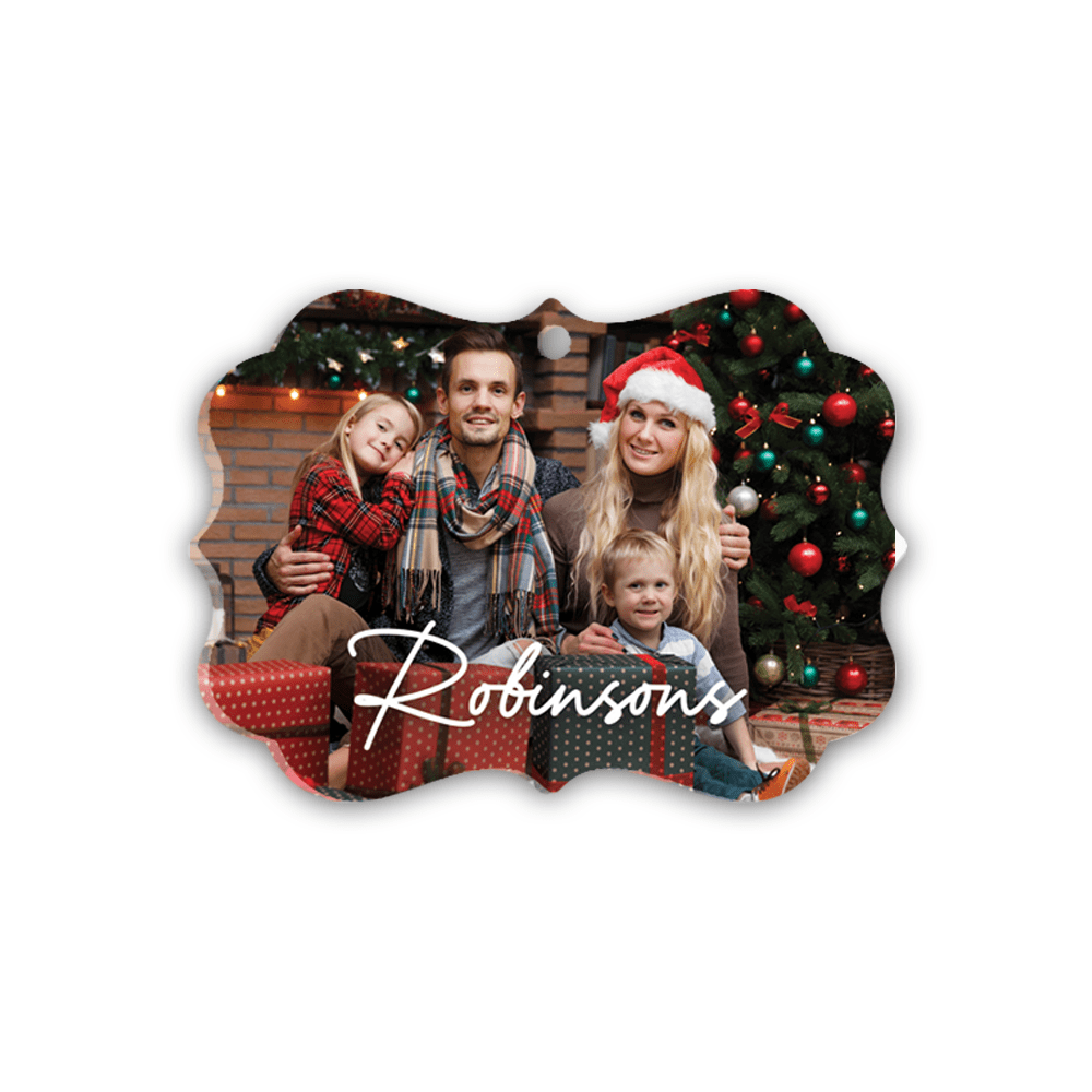 Unisub 3.95" x 2.855" Sublimation Acrylic Creative Border Ornament - Benelux - HeatPressNation