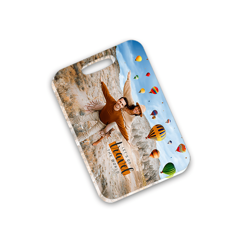 Unisub 4" x 2.75" Sublimation Acrylic Rectangle Bag Tag - HeatPressNation