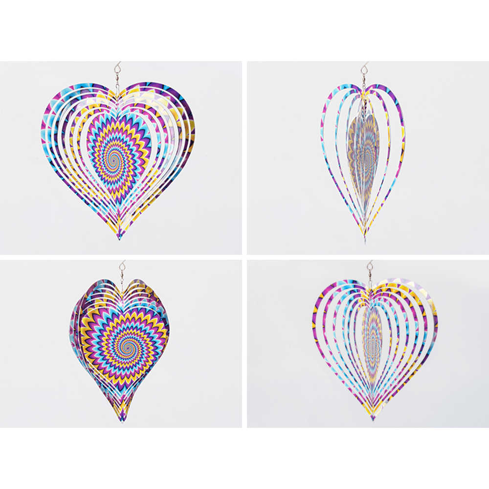 HPN SubliCraft Heart Sublimation Aluminum Wind Spinner - HeatPressNation