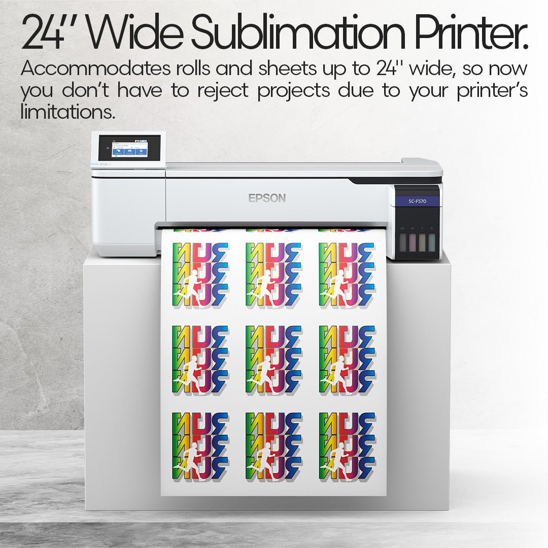 Epson SureColor F570 24" Pro Sublimation Printer Basic Blanks Bundle - HeatPressNation