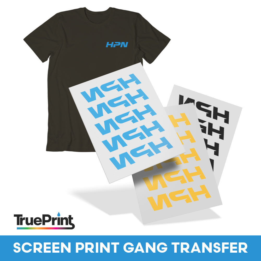 HPN TruePrint Screen Print Gang Custom Heat Transfers