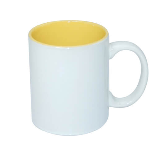 HPN SubliCraft Mug A+ 330ml with yellow interior Sublimation Thermal Transfer