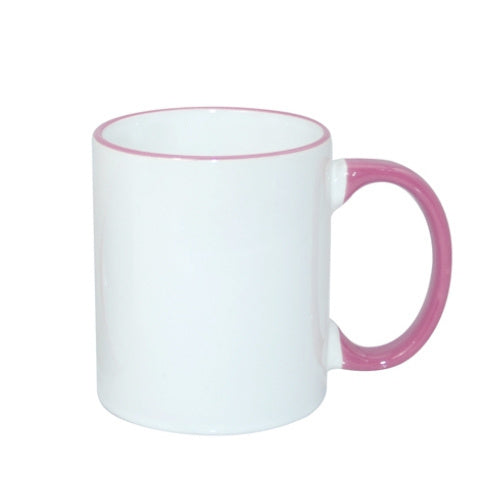 HPN SubliCraft Mug ECO 330 ml with pink handle Sublimation Thermal Transfer