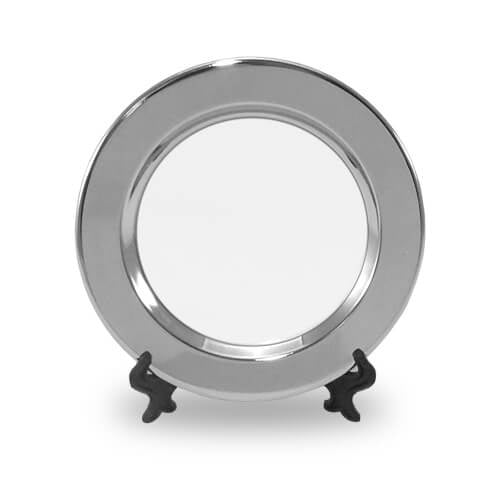 HPN SubliCraft Round Metal Plate 10 cm with Stand Sublimation Thermal Transfer