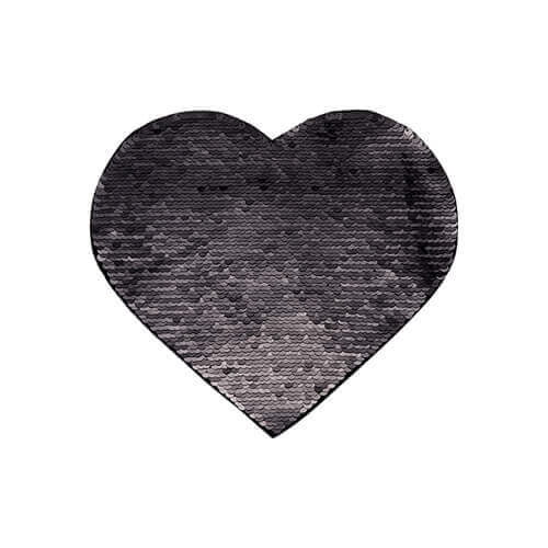HPN SubliCraft Two-Color Sequin Heart 22 x 19.5 cm - Black