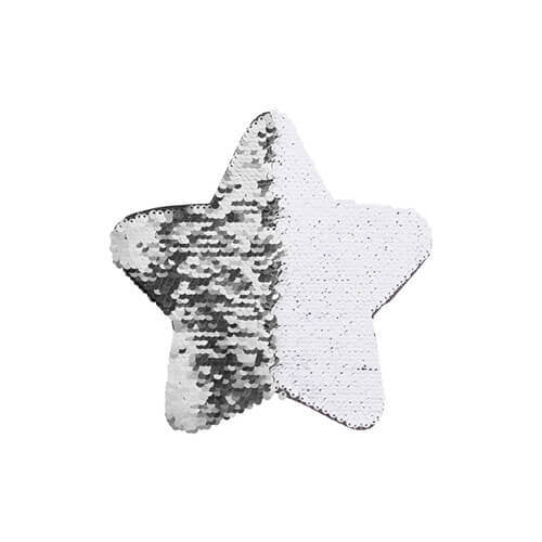 HPN SubliCraft Two-Color Sequin Star 18 x 18 cm - Silver
