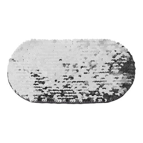 HPN SubliCraft Two-Color Sequin Oval 20 x 10 cm - Silver