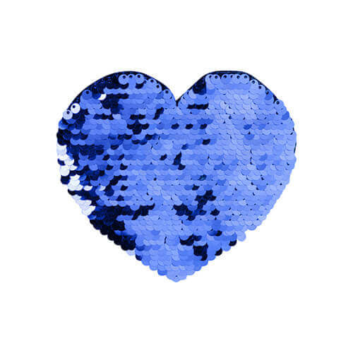 HPN SubliCraft Two-Color Sequin Heart 12 x 10.5 cm - Blue