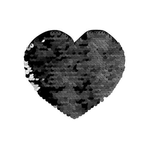 HPN SubliCraft Two-Color Sequin Heart 12 x 10.5 cm - Black