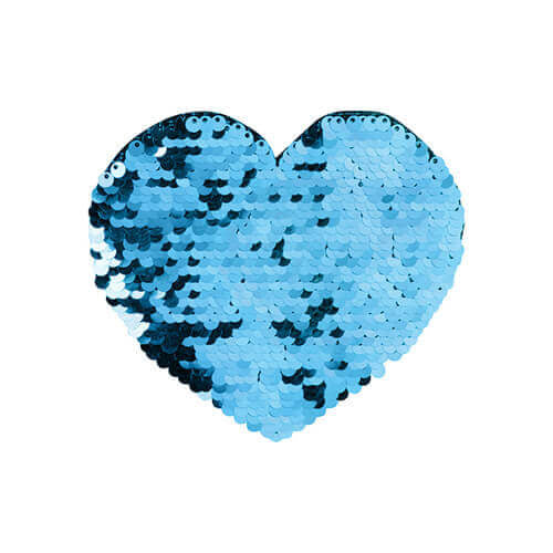 HPN SubliCraft Two-Color Sequin Heart 12 x 10.5 cm - Light Blue