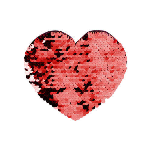 HPN SubliCraft Two-Color Sequin Heart 12 x 10.5 cm - Red