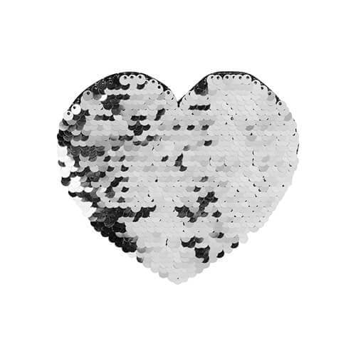 HPN SubliCraft Two-Color Sequin Heart 12 x 10.5 cm - Silver