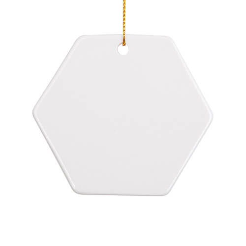HPN SubliCraft Ceramic Pendant for Sublimation - Hexagon