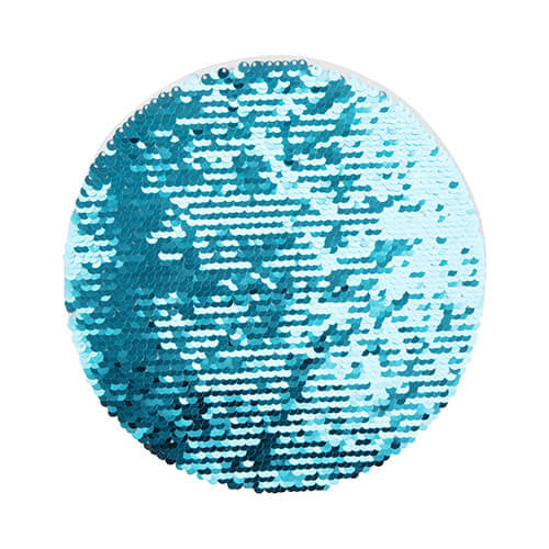 HPN SubliCraft Two-Color Sequin Circle Ø 19 cm - Light Blue / White Background