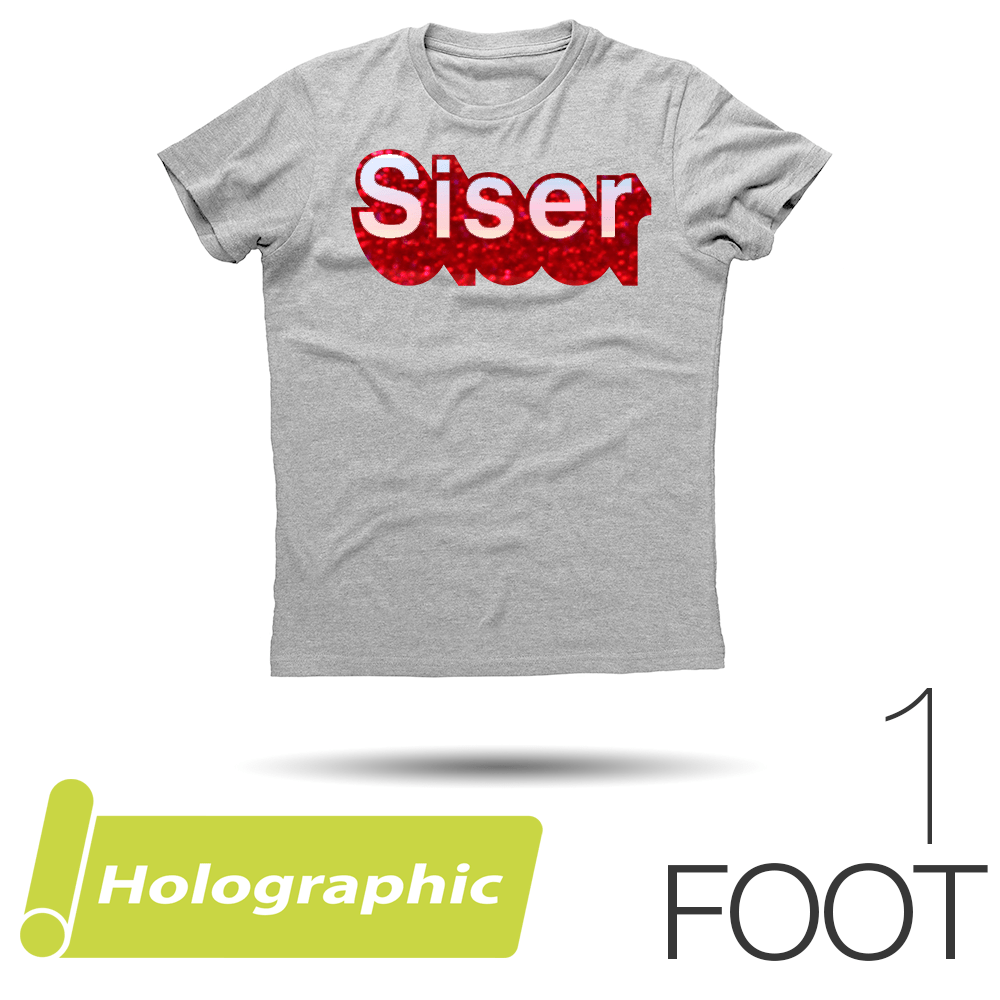 Siser HOLOGRAPHIC Heat Transfer Vinyl - 20" x 1 Foot - HeatPressNation