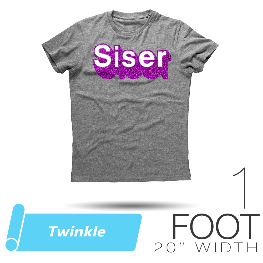 Siser TWINKLE Heat Transfer Vinyl - 20" x 1 Foot - HeatPressNation
