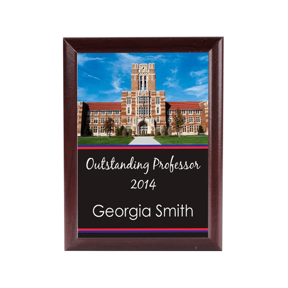 Unisub 8" x 10" Cherry Sublimation MDF Plaque with Ogee Edge - HeatPressNation