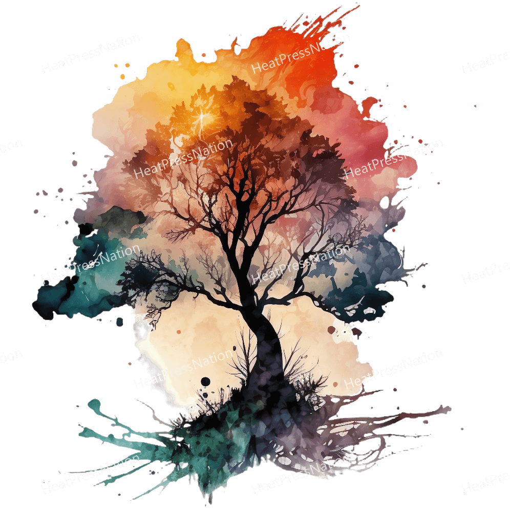 Splatter Tree Design - HeatPressNation