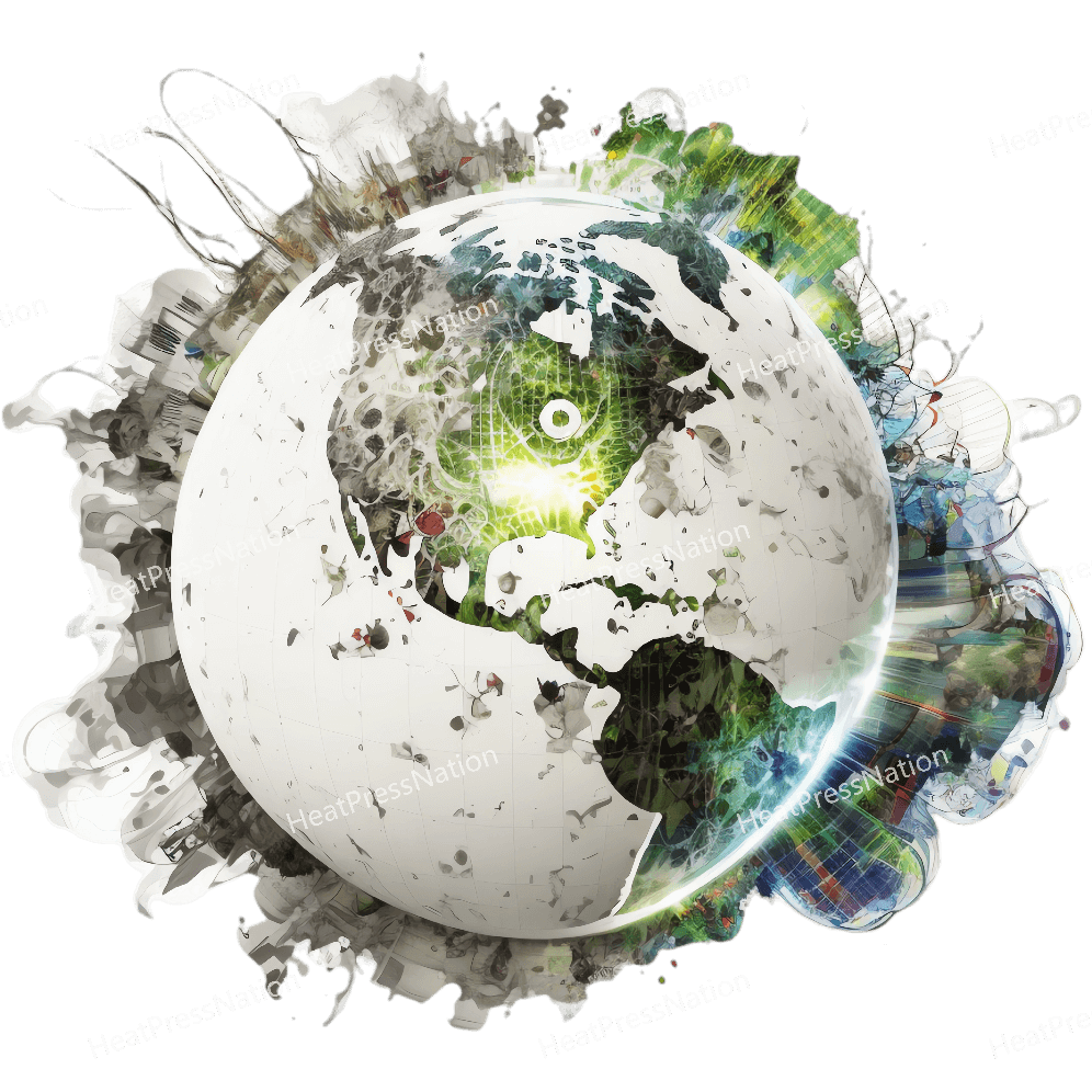 Waterless Globe Design - HeatPressNation