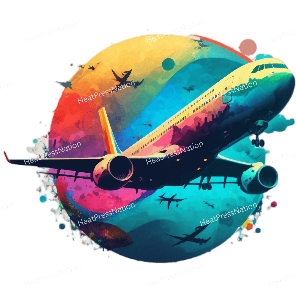 Neon Plane Design - HeatPressNation