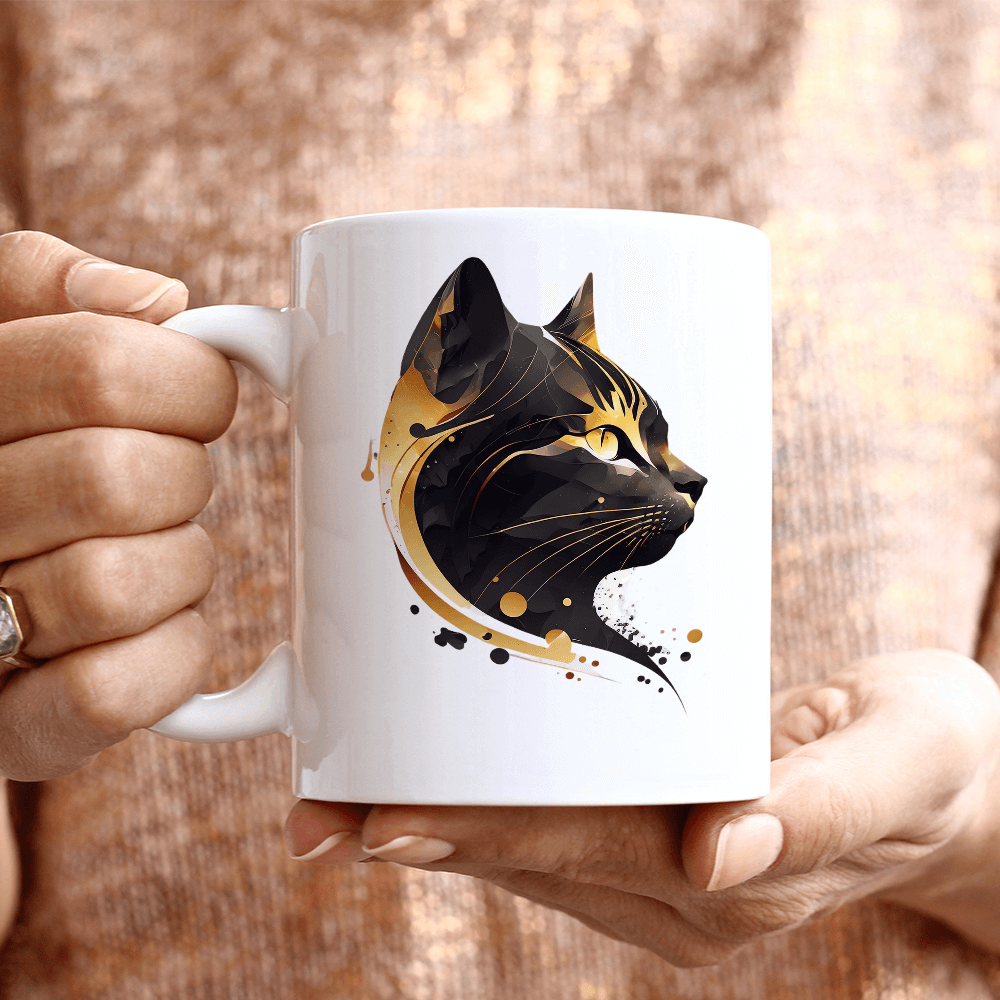 Golden Dark Cat Design - HeatPressNation