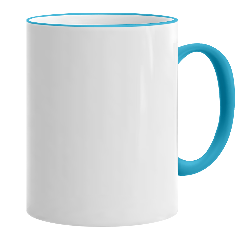 HPN ORCA Premium 11 oz. Color Rim + Handle Sublimation Ceramic Mug - 36 per Case - HeatPressNation