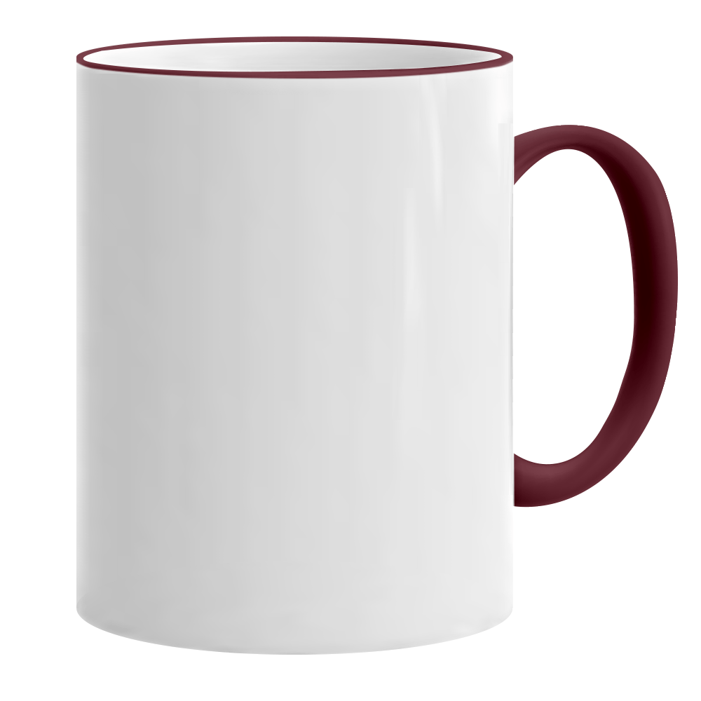 HPN ORCA Premium 11 oz. Color Rim + Handle Sublimation Ceramic Mug - 36 per Case - HeatPressNation