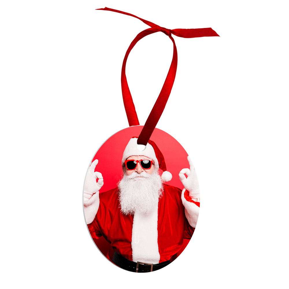 Unisub 2.35" x 3" Oval Sublimation Aluminum Ornament - HeatPressNation