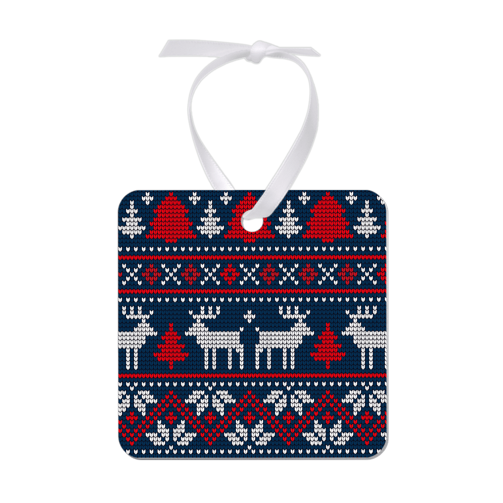 Unisub 2.75" x 2.75" Square Sublimation Aluminum Ornament - HeatPressNation
