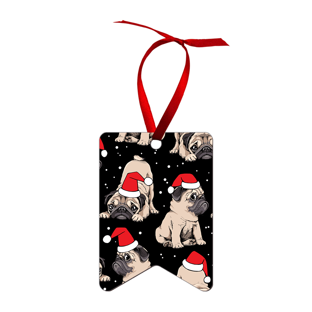 Unisub 2.5" x 3.5" Bunting Sublimation Hardboard Ornament - HeatPressNation