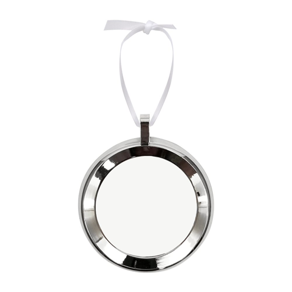 Unisub 2.99" x 3.5" Framed Round Sublimation Ornament - HeatPressNation