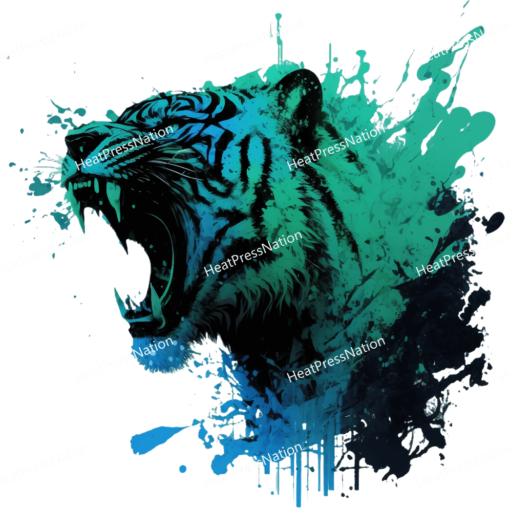 Left Tiger Head Design - HeatPressNation