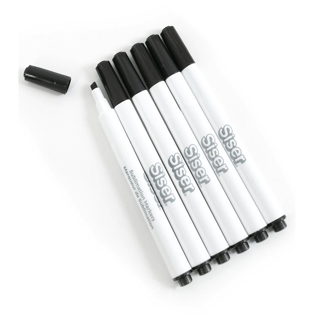 Siser Sublimation Markers Black Pack (6ct) - HeatPressNation
