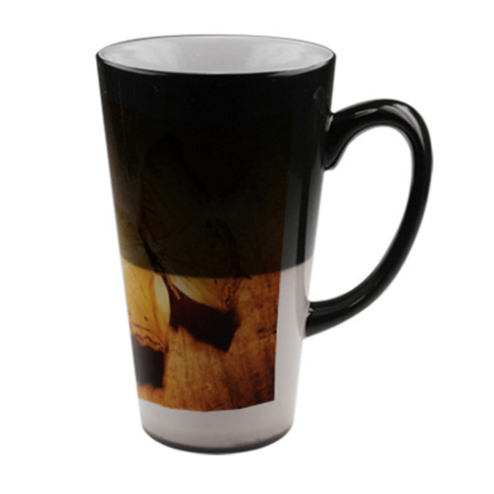 HPN SubliCraft 17 oz. Glossy Color Changing Ceramic Sublimation Latte Mug - 36 per Case - HeatPressNation
