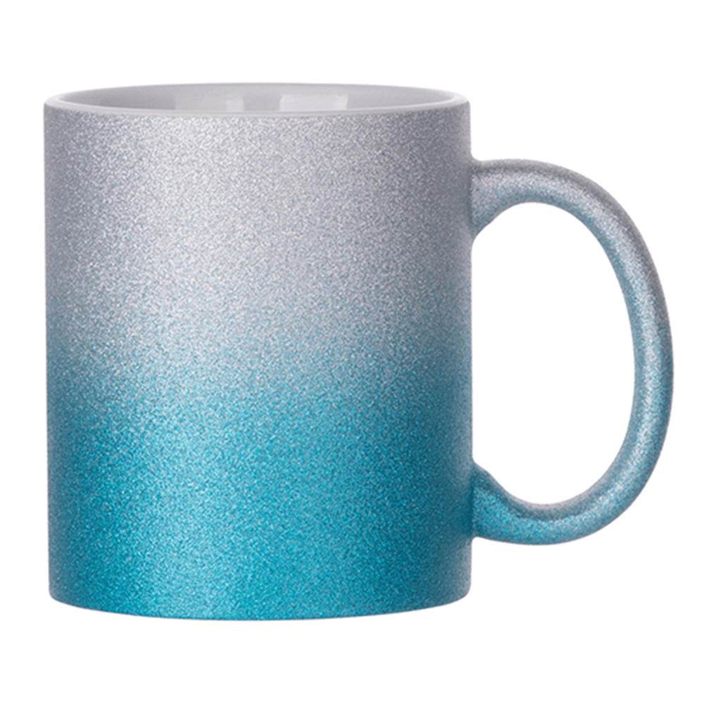 HPN SubliCraft 11 oz. Glitter Gradient Sublimation Ceramic Mug - 36 per case - HeatPressNation