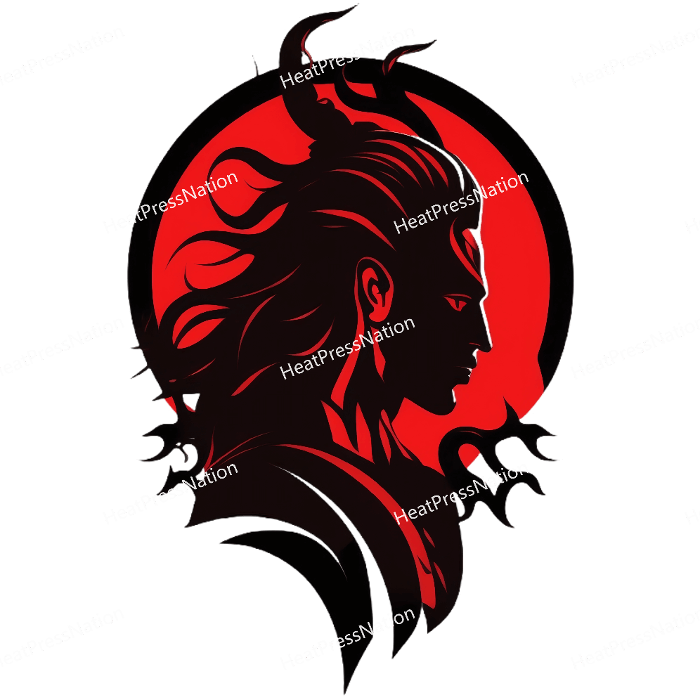 Red and Black Warrior Design - HeatPressNation