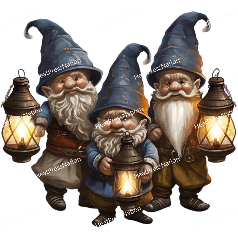 Gnome Triplets Design - HeatPressNation