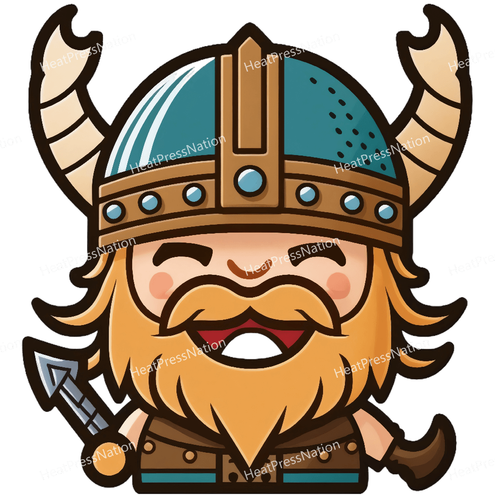 Happy Viking Warrior Design - HeatPressNation