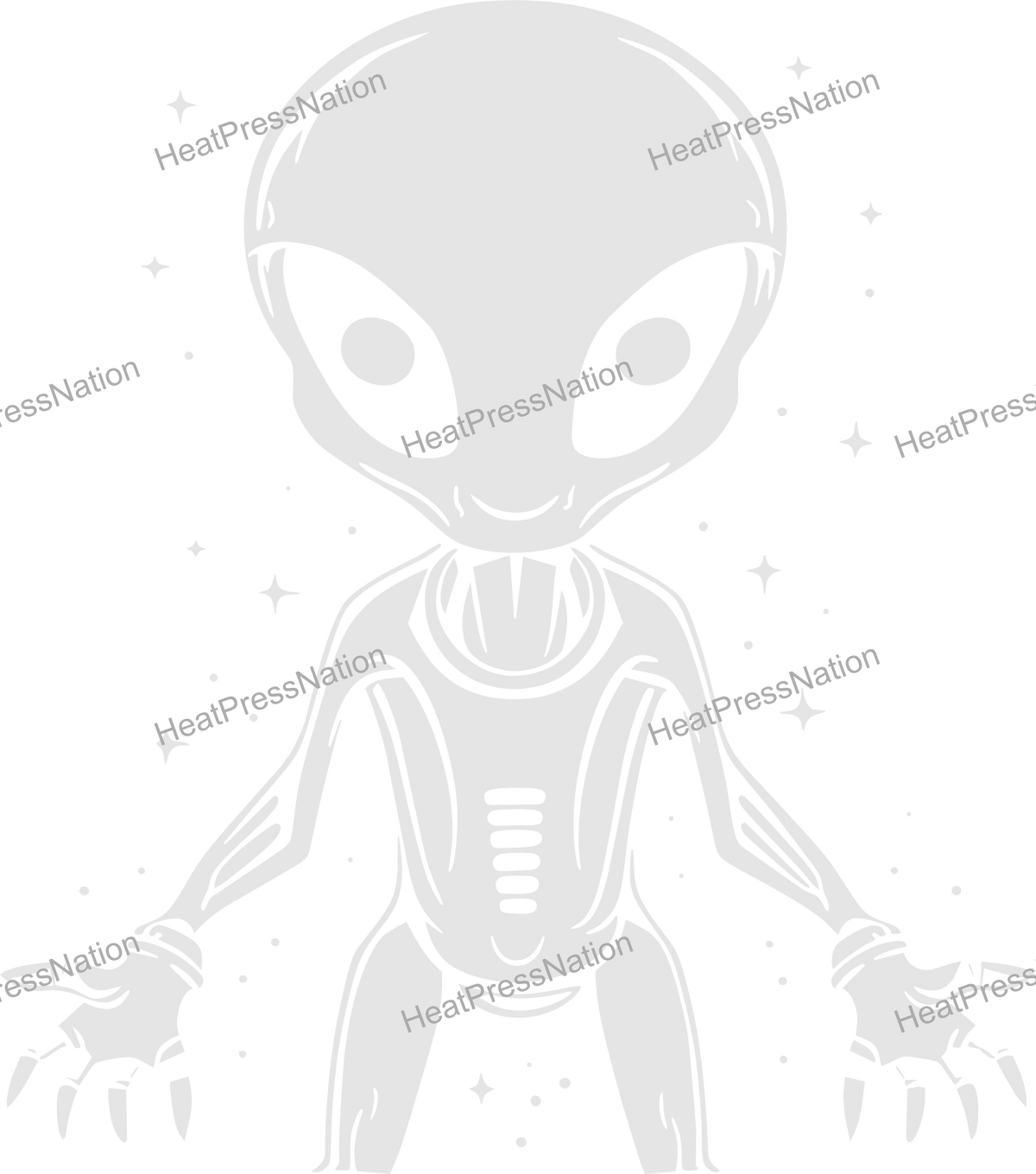 Standing Alien Vector Design - HeatPressNation