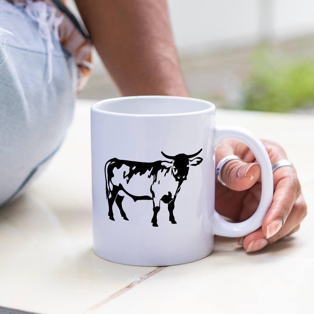 Standing Cow Vector Design - HeatPressNation