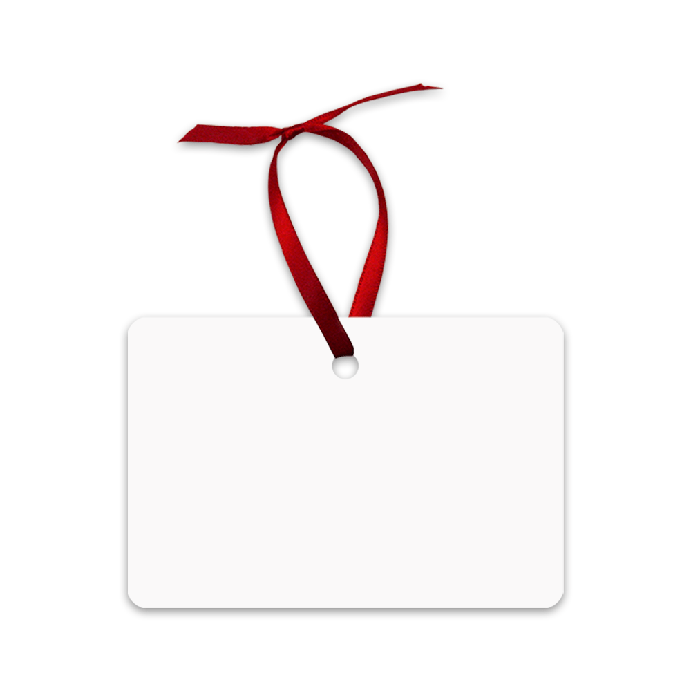 Unisub 2" x 3" Landscape Rectangle Sublimation Aluminum Ornament - HeatPressNation