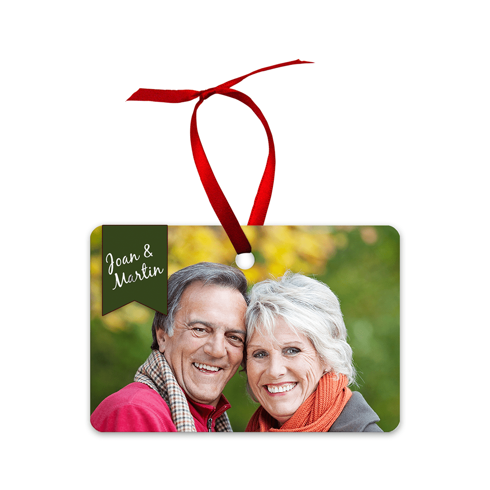 Unisub 2" x 3" Landscape Rectangle Sublimation Aluminum Ornament - HeatPressNation