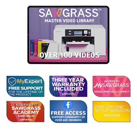 Sawgrass SG500 Sublijet Sublimation Printer with CraftPro Mug and Tumbler Press