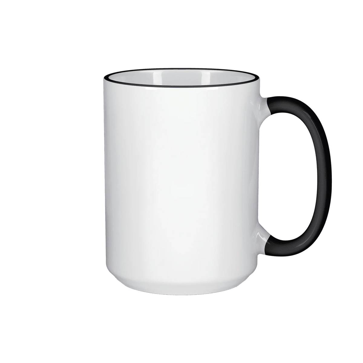 HPN ORCA Premium 15 oz. Color Rim + Handle Sublimation Ceramic Mug - 36 per Case